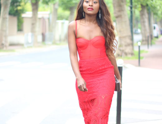linaose blogeuse mode, blogueuse, les meilleures blogeuses, les blogueuse parisiennes, robe rouge bandeau,